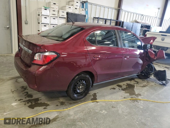 2022 Mitsubishi Mirage ES z VIN ML32FUFJ7NHF08897, wystawiony jako Copart lot #48678155 z przebiegiem 80 082 mil mil oraz Szkoda całkowita • Salvage title. Historia ofert i sprzedaży dostępna na DreamBid. Obrazek 3.