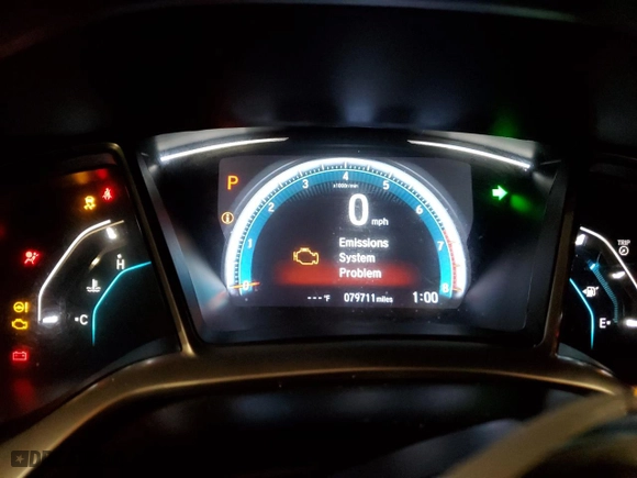 2018 Honda Civic Sedan EX with VIN 2HGFC2F74JH593829, listed as a Copart auction lot 44894305 with 79,711 mi miles and Salvage Title. Bid and sale history available at carsss.com. Image 9.