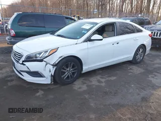 2017 Hyundai Sonata SE with VIN 5NPE24AF3HH492841, listed as a IAAI auction lot 41503654 with 134,366 mi miles. Bid and sale history available at carsss.com. Image 2.