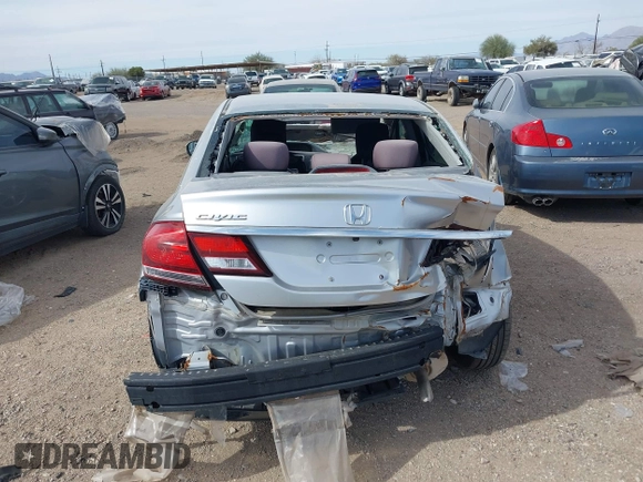 2015 Honda Civic Sedan SE with VIN 2HGFB2F7XFH527666, listed as a IAAI auction lot 41517883 with 1 mi miles. Bid and sale history available at carsss.com. Image 16.
