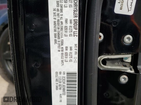 2012 Chrysler 300 SRT8 with VIN 2C3CCAFJ6CH800722, listed as a Copart auction lot 43659295 with 85,627 mi miles and Clean Title. Bid and sale history available at carsss.com. Image 12.