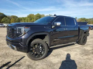 2023 GMC Sierra 1500 Denali Ultimate with VIN 1GTUUHEL0PZ263358, listed as a Copart auction lot 80246964 with 25,823 mi miles and Salvage Title. Bid and sale history available at carsss.com. Image 1.
