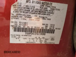 2007 Ford Five Hundred SEL with VIN 1FAHP24127G159090, listed as a Copart auction lot 77440244 with 0 mi miles and Salvage Title. Bid and sale history available at carsss.com. Image 12.