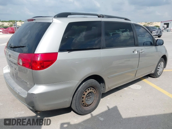 2008 Toyota Sienna CE with VIN 5TDZK23C18S145690, listed as a IAAI auction lot 42004861 with 201,497 mi miles. Bid and sale history available at carsss.com. Image 4.