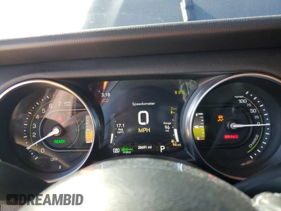 2023 Jeep Wrangler Sahara with VIN 1C4JJXP61PW505122, listed as a Copart auction lot 46719615 with 28,691 mi miles and Salvage Title. Bid and sale history available at DreamBid. Image 9.