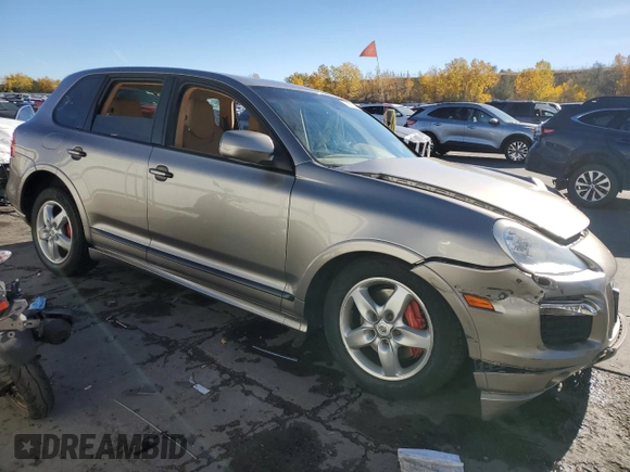 2008 Porsche Cayenne GTS with VIN WP1AD29P48LA74504, listed as a Copart auction lot 76355594 with Not provided miles and Salvage title. Bid and sale history available at DreamBid. Image 4.