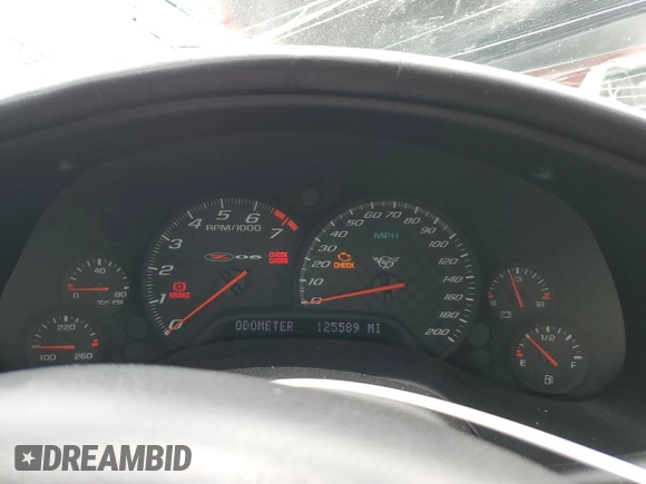 2003 Chevrolet Corvette Z06 with VIN 1G1YY12S335131407, listed as a Copart auction lot 65224744 with 125,589 mi miles and Salvage Title. Bid and sale history available at carsss.com. Image 9.