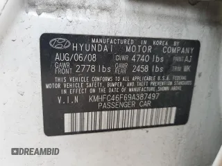 2009 Hyundai Azera Limited z VIN KMHFC46F69A387497, wystawiony jako Copart lot #83303664 z przebiegiem 115 815 mil mil oraz Szkoda całkowita • Salvage title. Historia ofert i sprzedaży dostępna na DreamBid. Obrazek 13.