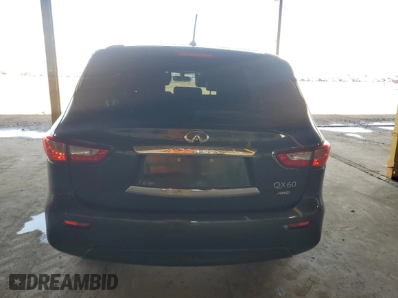2015 Infiniti QX60 with VIN 5N1AL0MM9FC526946, listed as a Copart auction lot 58983895 with 128,341 mi miles and Salvage title. Bid and sale history available at DreamBid. Image 6.