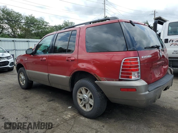 2004 Mercury Mountaineer Convenience with VIN 4M2ZU86KX4UJ06323, listed as a Copart auction lot 61662835 with 186,014 mi miles and Salvage title. Bid and sale history available at DreamBid. Image 2.