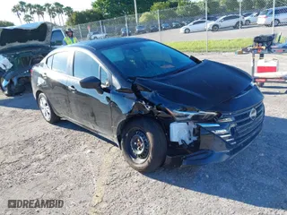 2024 Nissan Versa S with VIN 3N1CN8DV0RL869963, listed as a IAAI auction lot 39738396 with NaN miles. Bid and sale history available at carsss.com. Image 1.