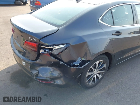 2016 Acura TLX with VIN 19UUB1F37GA009304, listed as a IAAI auction lot 41558307 with 39,567 mi miles. Bid and sale history available at carsss.com. Image 6.