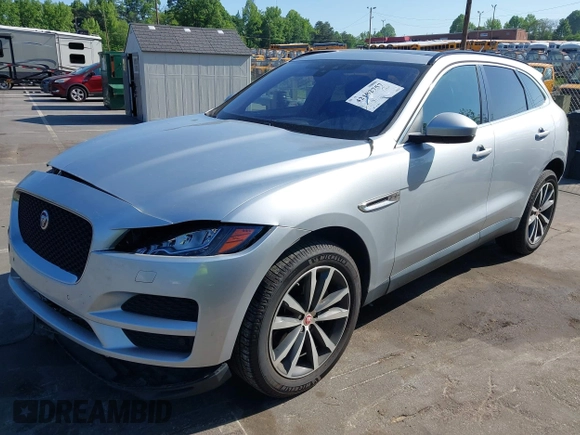 2018 Jaguar F-Pace 35t Prestige with VIN SADCK2EV7JA252495, listed as a IAAI auction lot 42182757 with 48,230 mi miles and . Bid and sale history available at DreamBid. Image 2.