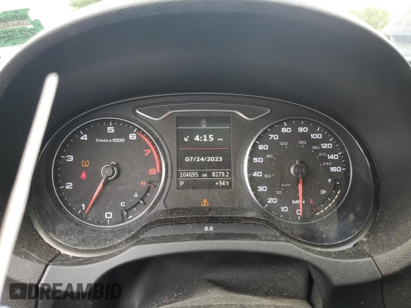 2015 Audi S3 2.0T Premium Plus with VIN WAUBFGFF0F1119422, listed as a Copart auction lot 61335543 with 104,695 mi miles. Bid and sale history available at carsss.com. Image 9.