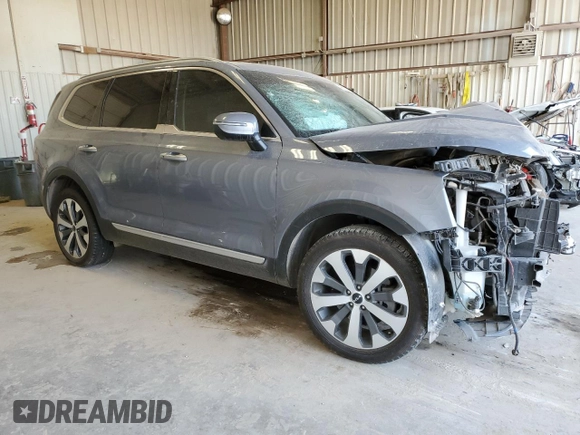 2022 Kia Telluride S with VIN 5XYP64HC4NG265525, listed as a Copart auction lot 48192545 with 77,096 mi miles and Salvage title. Bid and sale history available at DreamBid. Image 4.