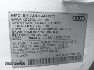2023 Audi Q7 Premium Plus z VIN WA1LCBF71PD019481, wystawiony jako IAAI lot #42201866 z przebiegiem 23 144 mil mil oraz . Historia ofert i sprzedaży dostępna na DreamBid. Obrazek 9.