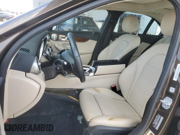 2016 Mercedes-Benz C 300 Luxury with VIN WDDWF4KBXGR139241, listed as a Copart auction lot 58782885 with Not provided miles and Salvage title. Bid and sale history available at DreamBid. Image 7.