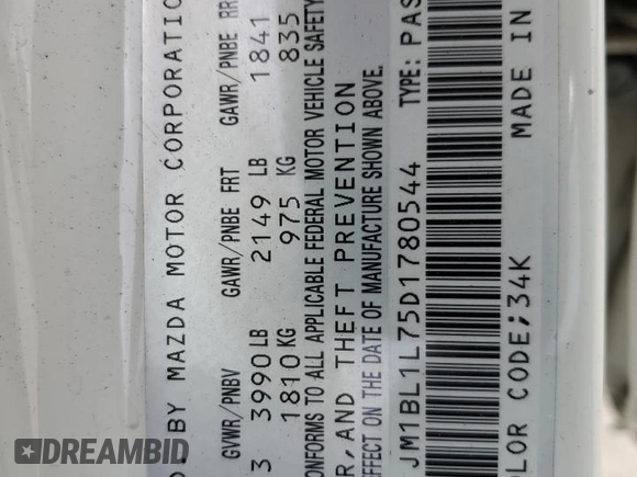2013 Mazda 3 i Touring with VIN JM1BL1L75D1780544, listed as a Copart auction lot 51416705 with 151,296 mi miles and Salvage Title. Bid and sale history available at carsss.com. Image 15.