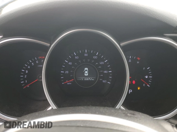 2015 Kia Optima LX with VIN KNAGM4A77F5593841, listed as a Copart auction lot 51691115 with 104,757 mi miles and Clean Title. Bid and sale history available at carsss.com. Image 9.