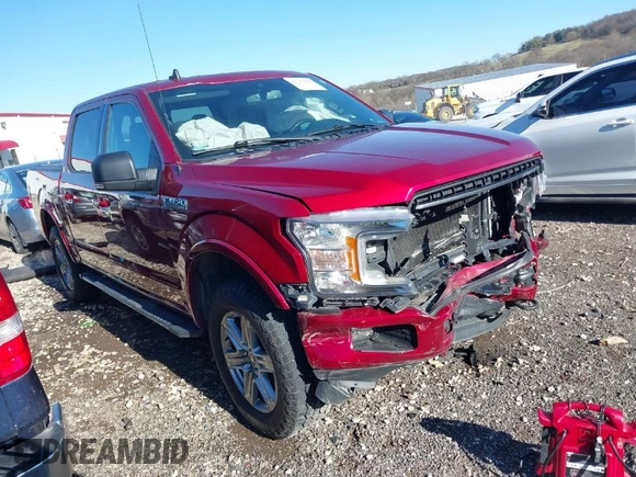 2019 Ford F-150 XL with VIN 1FTEW1E59KKE73451, listed as a IAAI auction lot 41717089 with 63,386 mi miles. Bid and sale history available at carsss.com. Image 1.