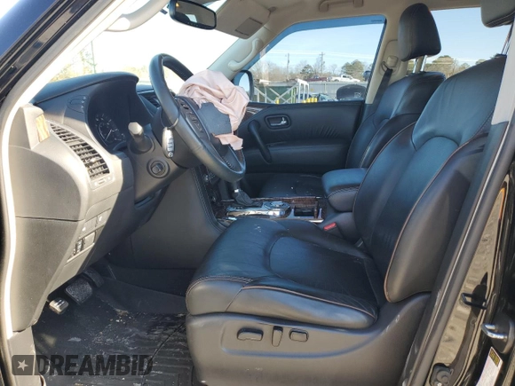 2018 Nissan Armada SV with VIN JN8AY2ND8J9058217, listed as a Copart auction lot 86916214 with 99,324 mi miles and Salvage Title. Bid and sale history available at carsss.com. Image 7.