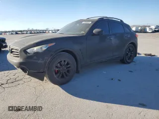 2016 Infiniti QX70 with VIN JN8CS1MU8GM670655, listed as a Copart auction lot 47000555 with 152,574 mi miles and Salvage Title. Bid and sale history available at DreamBid. Image 1.