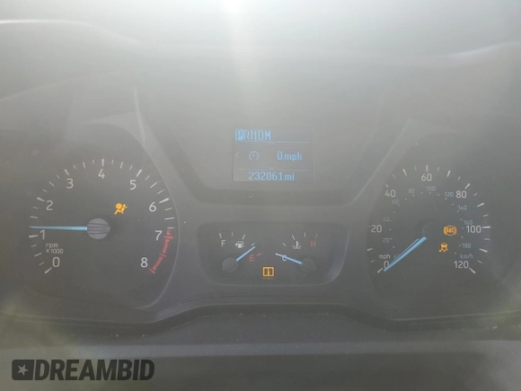 2019 Ford Transit with VIN 1FTYE1CMXKKB76439, listed as a Copart auction lot 43841795 with 232,061 mi miles and Salvage Title. Bid and sale history available at DreamBid. Image 9.