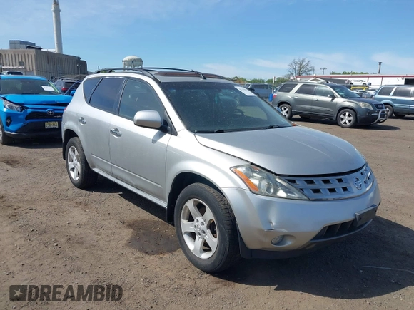2005 Nissan Murano SL with VIN JN8AZ08W65W443815, listed as a IAAI auction lot 42143822 with 113,824 mi miles and . Bid and sale history available at DreamBid. Image 1.