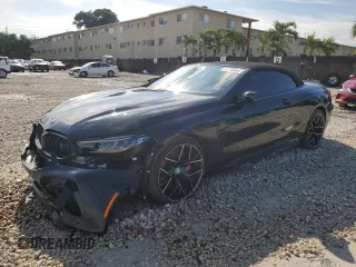 2023 BMW M8 Competition with VIN WBSDZ0C03PCL67186, listed as a Copart auction lot 71714954 with 22,875 mi miles and Salvage Title. Bid and sale history available at carsss.com. Image 1.