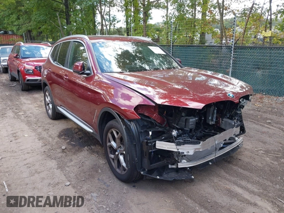 2023 BMW X3 xDrive30i with VIN 5UX53DP00P9N61328, listed as a IAAI auction lot 40506143 with 16,960 mi miles. Bid and sale history available at carsss.com. Image 1.