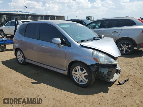 2008 Honda Fit Sport with VIN JHMGD37688S023636, listed as a Copart auction lot 66033104 with 127,496 mi miles and Salvage Title. Bid and sale history available at carsss.com. Image 4.