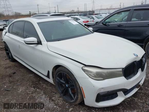 2016 BMW 7 Series 740i with VIN WBA7E2C50GG714647, listed as a IAAI auction lot 41745442 with 134,399 mi miles and . Bid and sale history available at carsss.com. Image 1.