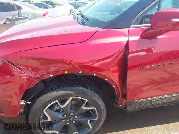 2022 Chevrolet Blazer RS z VIN 3GNKBERS7NS158265, wystawiony jako IAAI lot #42033744 z przebiegiem 60 893 mil mil oraz . Historia ofert i sprzedaży dostępna na DreamBid. Obrazek 17.