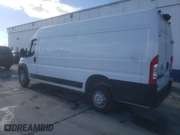 2023 Ram ProMaster Cargo with VIN 3C6MRVJGXPE501020, listed as a Copart auction lot 82050114 with 22,623 mi miles and Salvage Title. Bid and sale history available at DreamBid. Image 2.