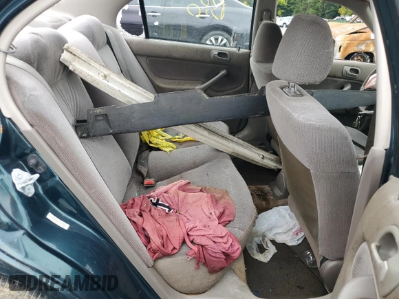 1997 Honda Civic DX with VIN JHMEJ6624VS038386, listed as a Copart auction lot 71541574 with 385,295 mi miles and Salvage Title. Bid and sale history available at carsss.com. Image 10.