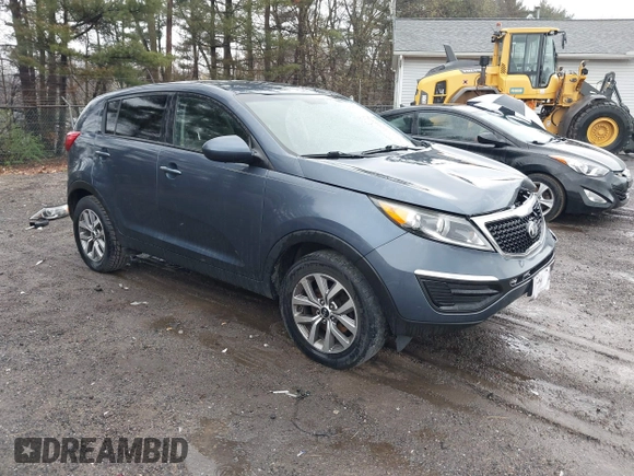 2016 Kia Sportage LX with VIN KNDPB3AC2G7854234, listed as a IAAI auction lot 41985765 with 83,733 mi miles. Bid and sale history available at carsss.com. Image 1.