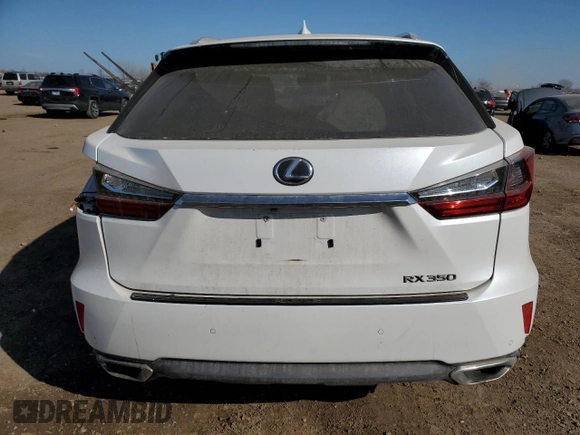 2017 Lexus RX with VIN JTJBZMCA6H2017585, listed as a Copart auction lot 49061465 with 119,947 mi miles and Salvage Title. Bid and sale history available at carsss.com. Image 6.