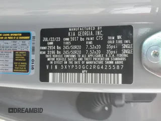 2024 Kia Telluride SX X-Line z VIN 5XYP5DGC2RG425587, wystawiony jako Copart lot #51669275 z przebiegiem 22 560 mil mil oraz Szkody całkowita. Historia ofert i sprzedaży dostępna na DreamBid. Obrazek 15.
