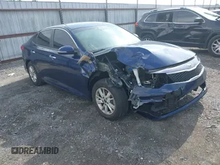 2018 Kia Optima LX with VIN 5XXGT4L37JG207956, listed as a IAAI auction lot 42121234 with 167,632 mi miles. Bid and sale history available at carsss.com. Image 1.
