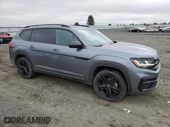 2023 Volkswagen Atlas SEL R-Line Black with VIN 1V2SR2CA0PC552989, listed as a Copart auction lot 78091744 with 37,644 mi miles and Salvage title. Bid and sale history available at DreamBid. Image 4.