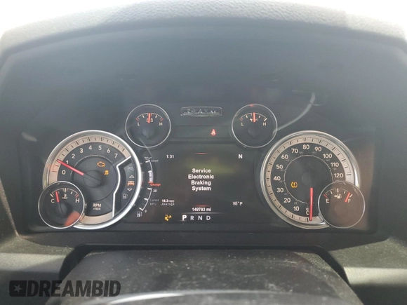 2015 Ram 1500 Big Horn with VIN 1C6RR7LT2FS724529, listed as a Copart auction lot 57678935 with 149,783 mi miles and Clean title. Bid and sale history available at DreamBid. Image 9.