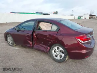 2013 Honda Civic Sdn LX with VIN 19XFB2F53DE281453, listed as a IAAI auction lot 41775235 with 117,240 mi miles. Bid and sale history available at carsss.com. Image 6.