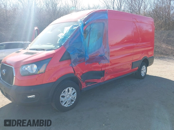 2023 Ford Transit Cargo with VIN 1FTBR1C88PKB51687, listed as a IAAI auction lot 41633028 with 19,577 mi miles. Bid and sale history available at carsss.com. Image 18.