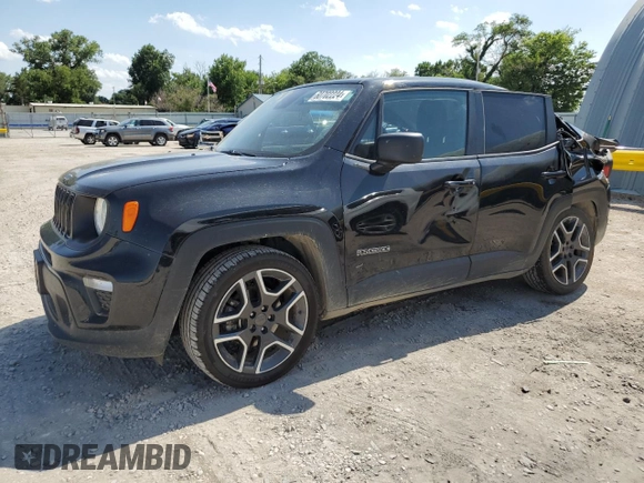 2021 Jeep Renegade Sport z VIN ZACNJCAB4MPM32480, wystawiony jako Copart lot #60702224 z przebiegiem 39 398 mil mil oraz Szkoda całkowita • Salvage title. Historia ofert i sprzedaży dostępna na DreamBid. Obrazek 1.