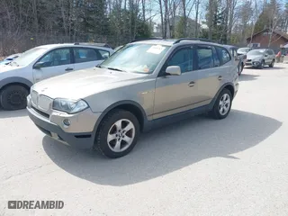2007 BMW X3 3.0si with VIN WBXPC93467WF10021, listed as a IAAI auction lot 42009265 with 163,422 mi miles. Bid and sale history available at carsss.com. Image 2.