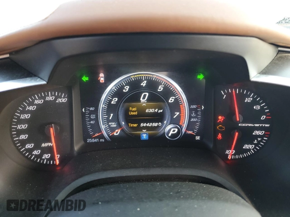 2019 Chevrolet Corvette 3LT with VIN 1G1YF2D70K5103549, listed as a Copart auction lot 71761584 with 25,841 mi miles and Salvage Title. Bid and sale history available at carsss.com. Image 9.