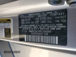 2024 Hyundai Venue SEL with VIN KMHRC8A34RU280089, listed as a Copart auction lot 41864865 with 18,872 mi miles and Salvage Title. Bid and sale history available at DreamBid. Image 13.