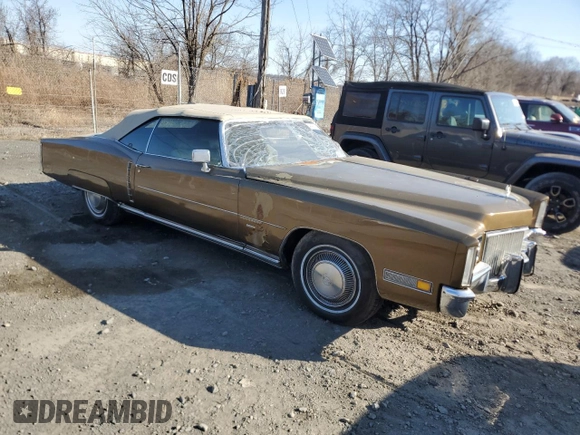 1971 Cadillac Eldorado z VIN 693671Q424620, wystawiony jako Copart lot #48917885 z przebiegiem Nie podano mil oraz Szkoda całkowita • Salvage title. Historia ofert i sprzedaży dostępna na DreamBid. Obrazek 4.