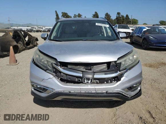 2015 Honda CR-V EX-L with VIN 2HKRM3H70FH522945, listed as a Copart auction lot 55135525 with 79,436 mi miles and Salvage Title. Bid and sale history available at DreamBid. Image 5.