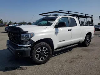 2018 Toyota Tundra SR with VIN 5TFRY5F11JX236274, listed as a Copart auction lot 58744955 with 91,441 mi miles and Salvage title. Bid and sale history available at DreamBid. Image 1.